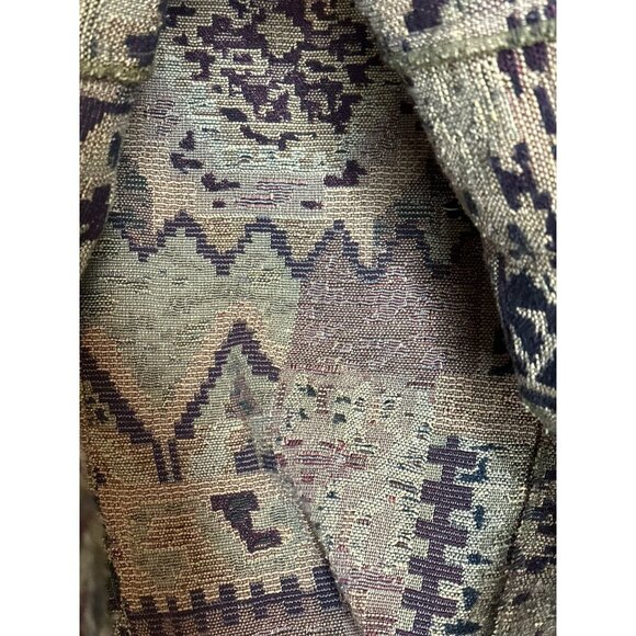 VTG Sunbelt 1980s Tapestry Jacket Women's XL Southwestern Tribal Aztec Boho - Picture 10 of 13